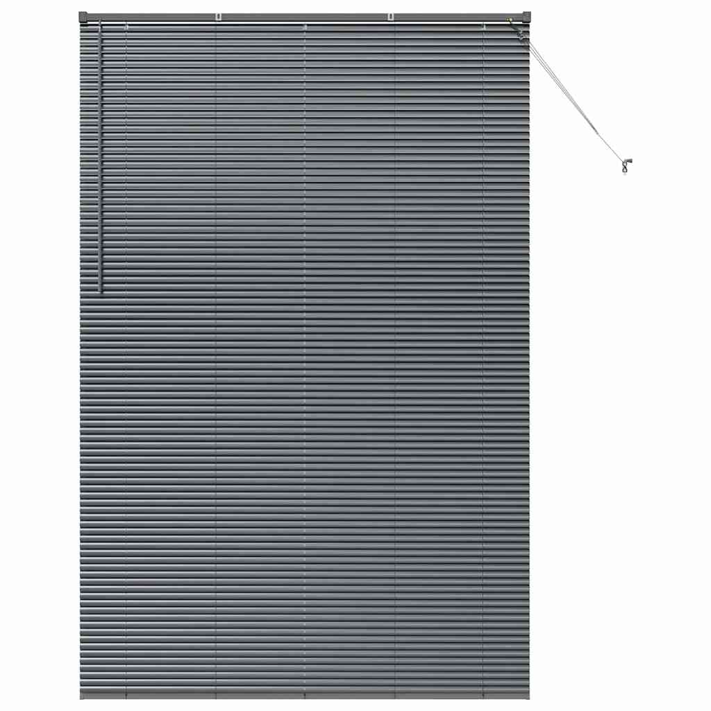 Window Blind with Curtains Manual Dark grey Aluminium